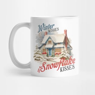 Winter Wishes and Snowflake Kisses Mug